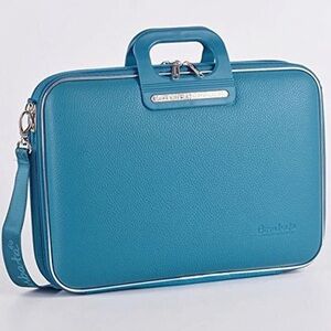 Bombata Bag Brera Overnight Briefcase by Fabio Guidoni - Laptop Tablet Case Blue